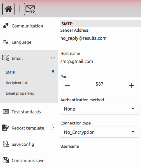 SMTP Configuration